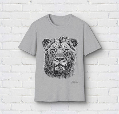 B&W Lion Unisex Gildan T-Shirt