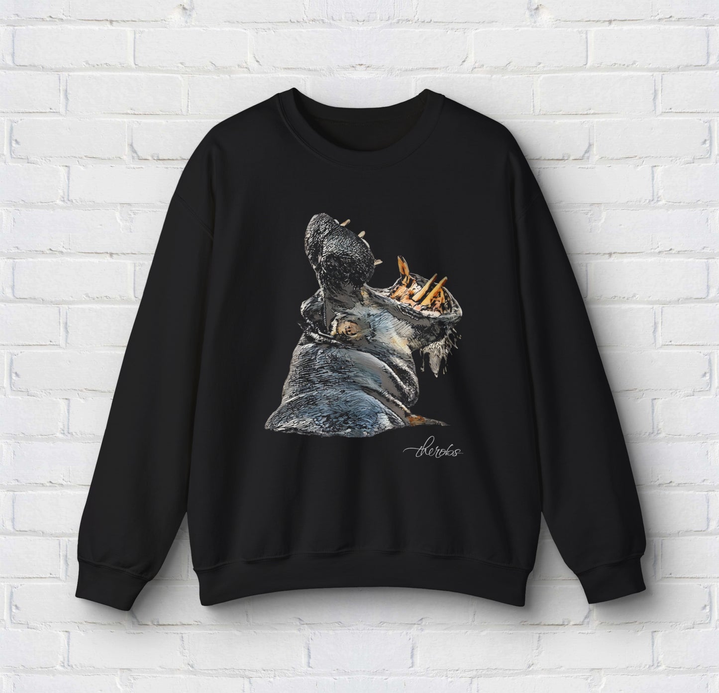 Colour Hippo Unisex Gildan Sweatshirt