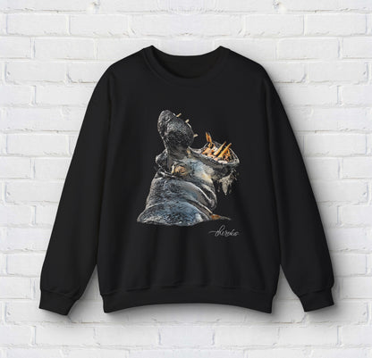 Colour Hippo Unisex Gildan Sweatshirt