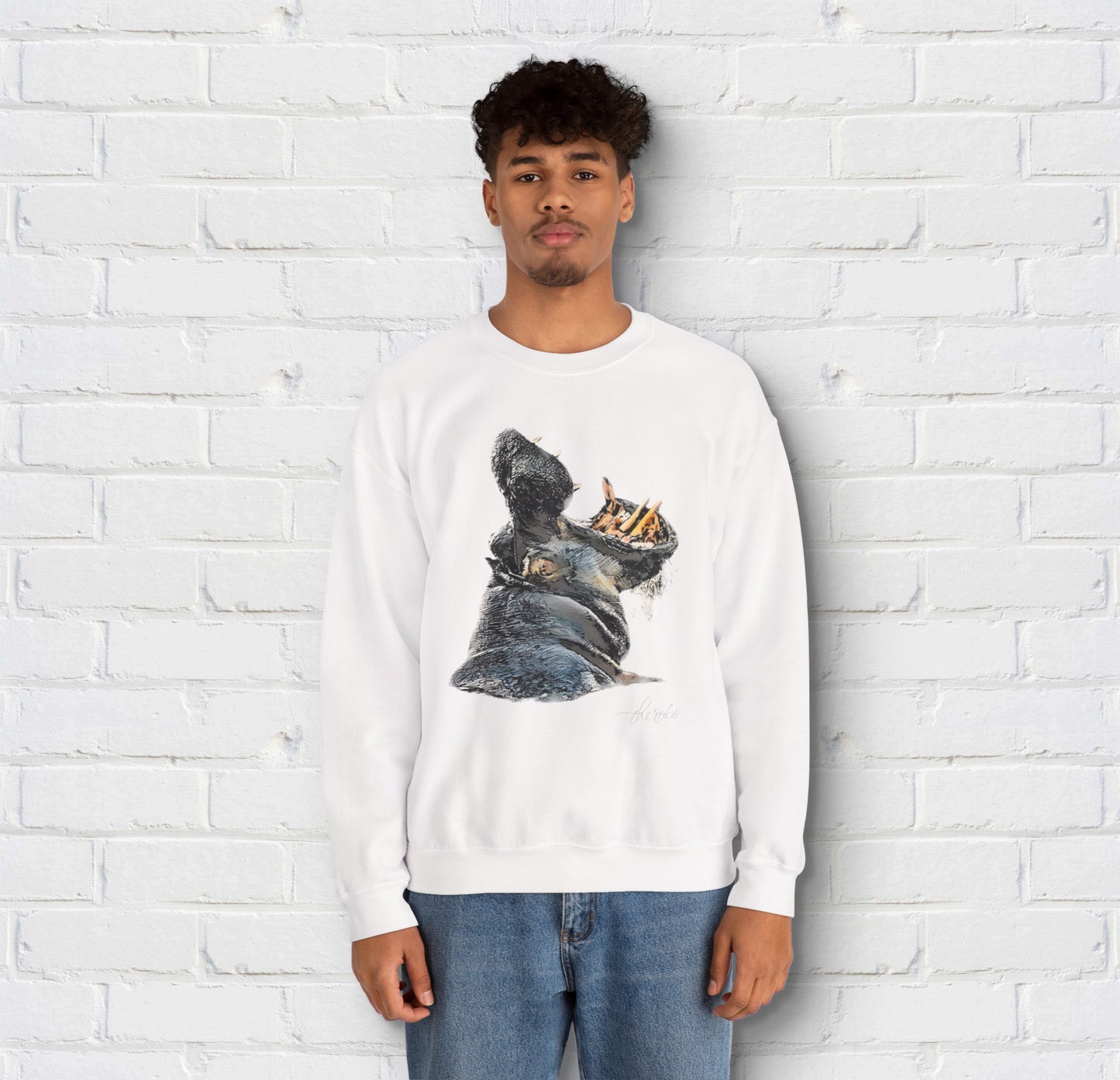 Colour Hippo Unisex Gildan Sweatshirt