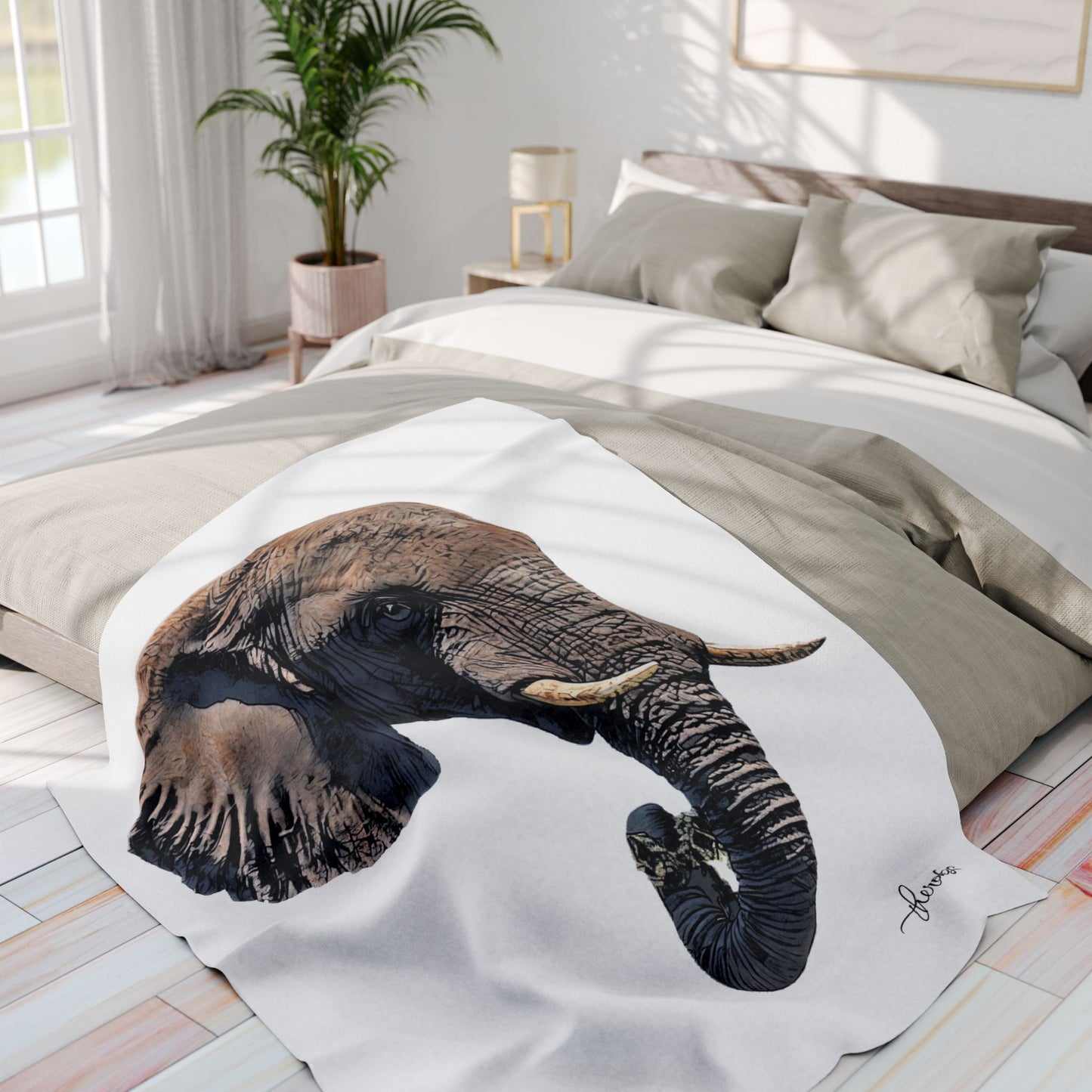 Elephant Fleece Blanket 2