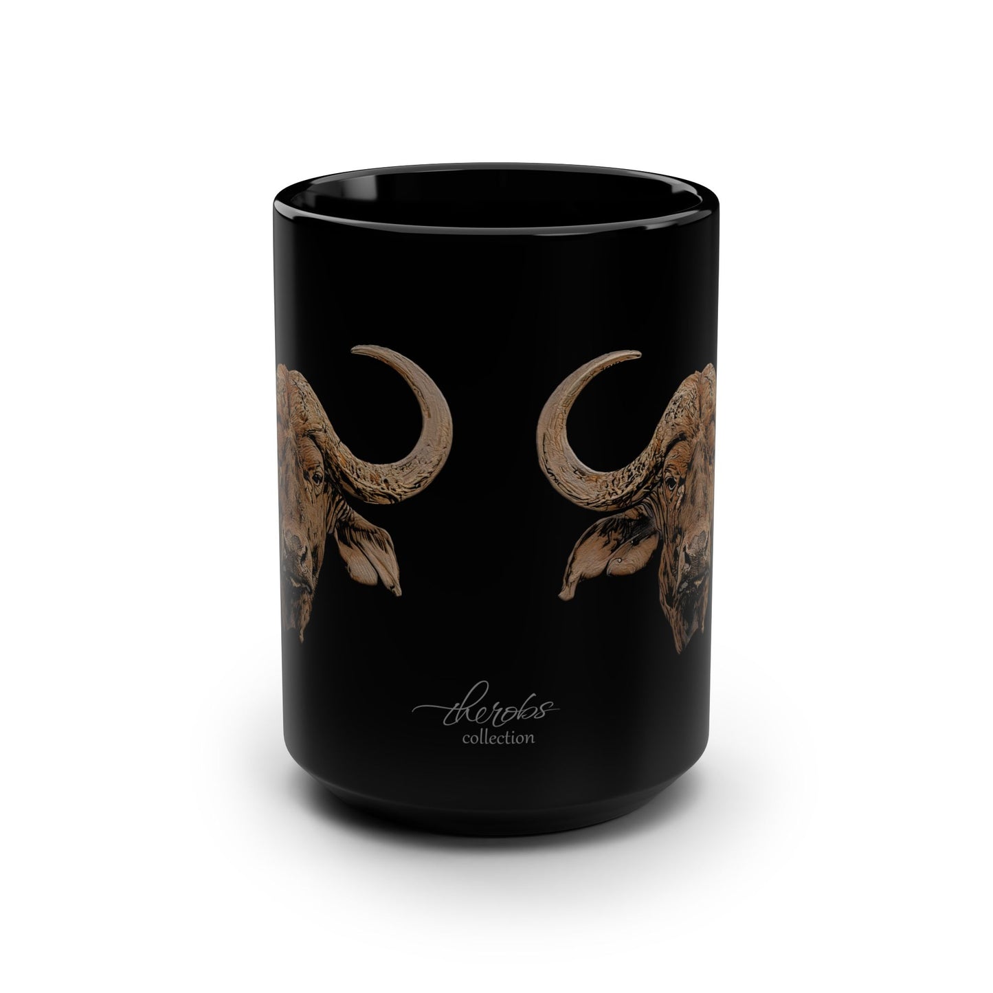 Buffalo 15oz Large Black Ceramic Mug