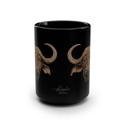 Buffalo 15oz Large Black Ceramic Mug