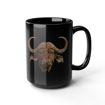 Buffalo 15oz Large Black Ceramic Mug