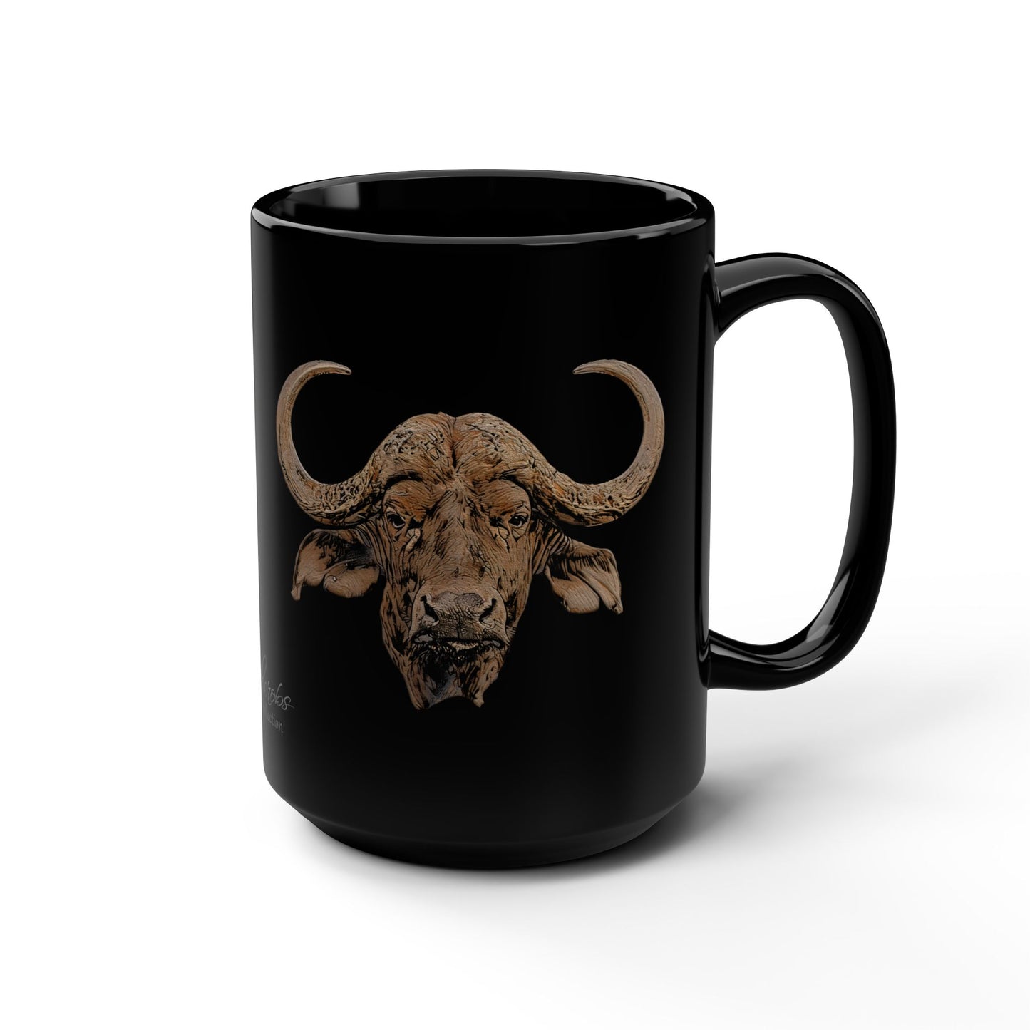 Buffalo 15oz Large Black Ceramic Mug