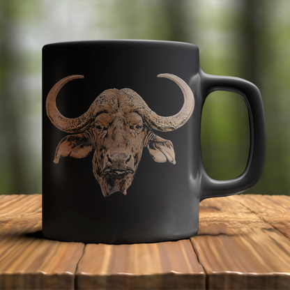 Buffalo 15oz Large Black Ceramic Mug