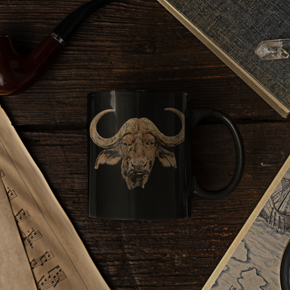 Buffalo 15oz Large Black Ceramic Mug