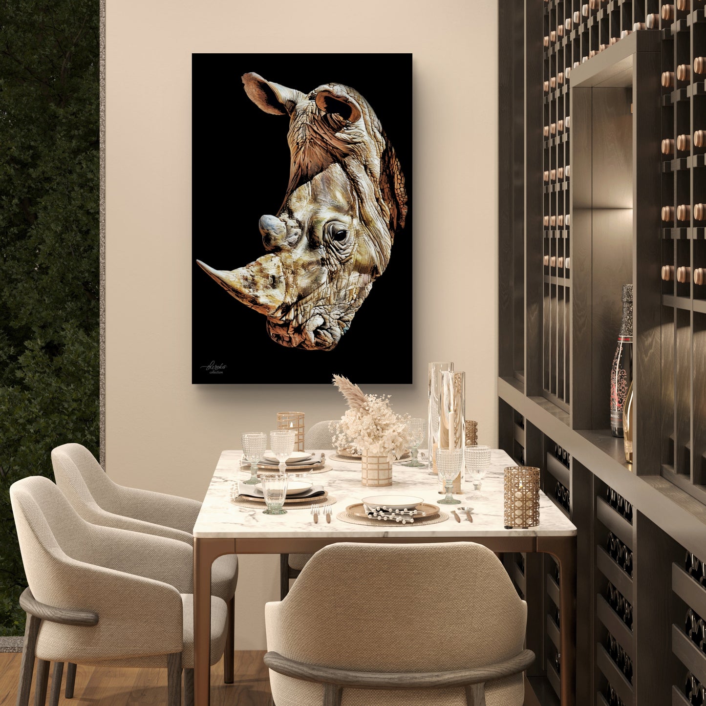 Rhino Indoor & Outdoor HD Black Silk Poster