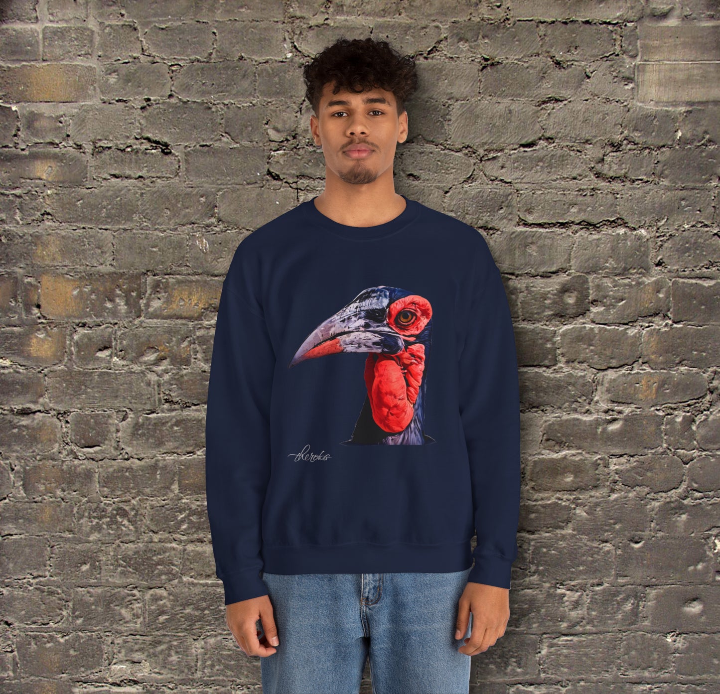 African Hornbill Heavy Unisex Sweatshirt