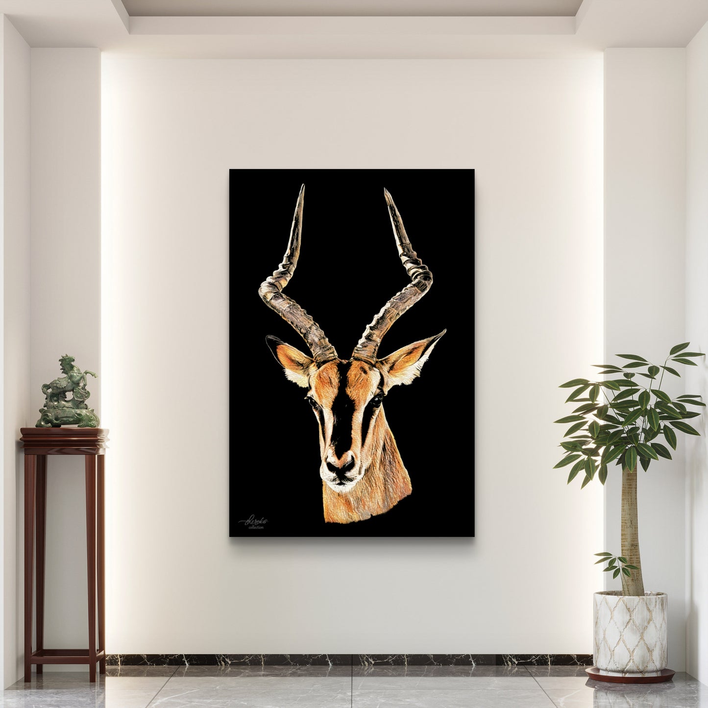 Impala Fine Art Giclée Matte Black Poster