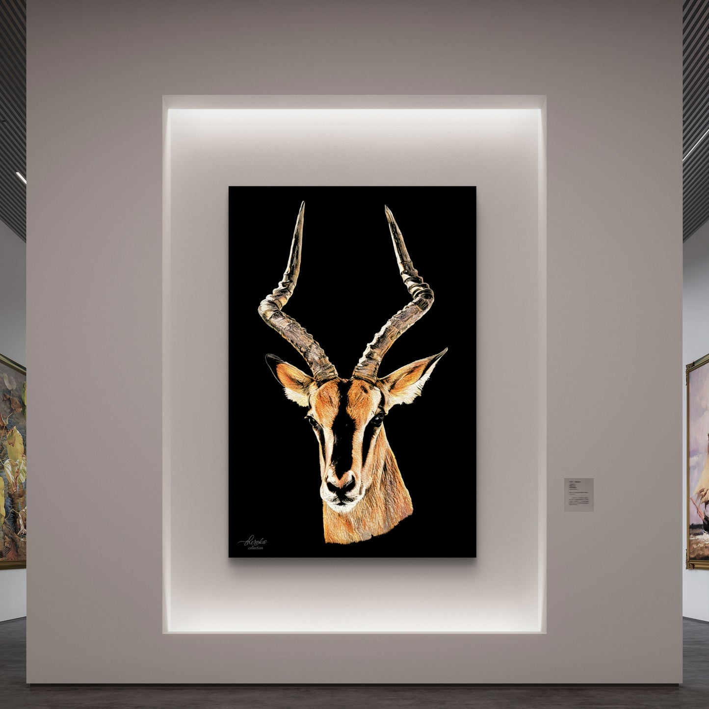 Impala Fine Art Giclée Matte Black Poster