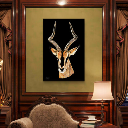 Impala Fine Art Giclée Matte Black Poster