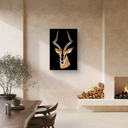 Impala Fine Art Giclée Matte Black Poster