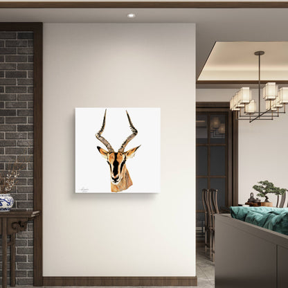 Impala Satin Stretched Canvas Print