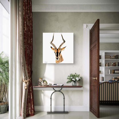 Impala Satin Stretched Canvas Print