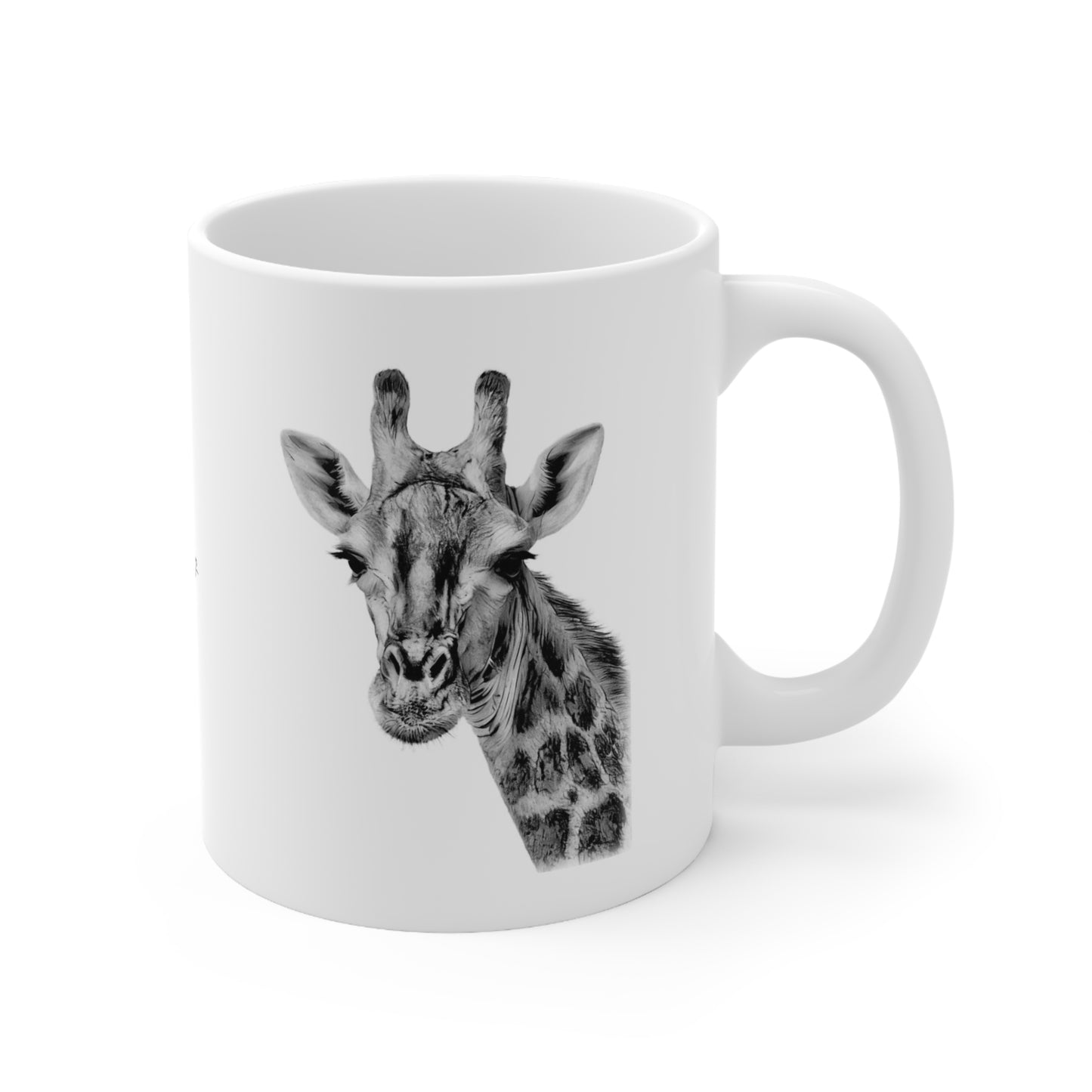 B&W Giraffe Mug