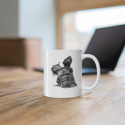 B&W Hippo Mug
