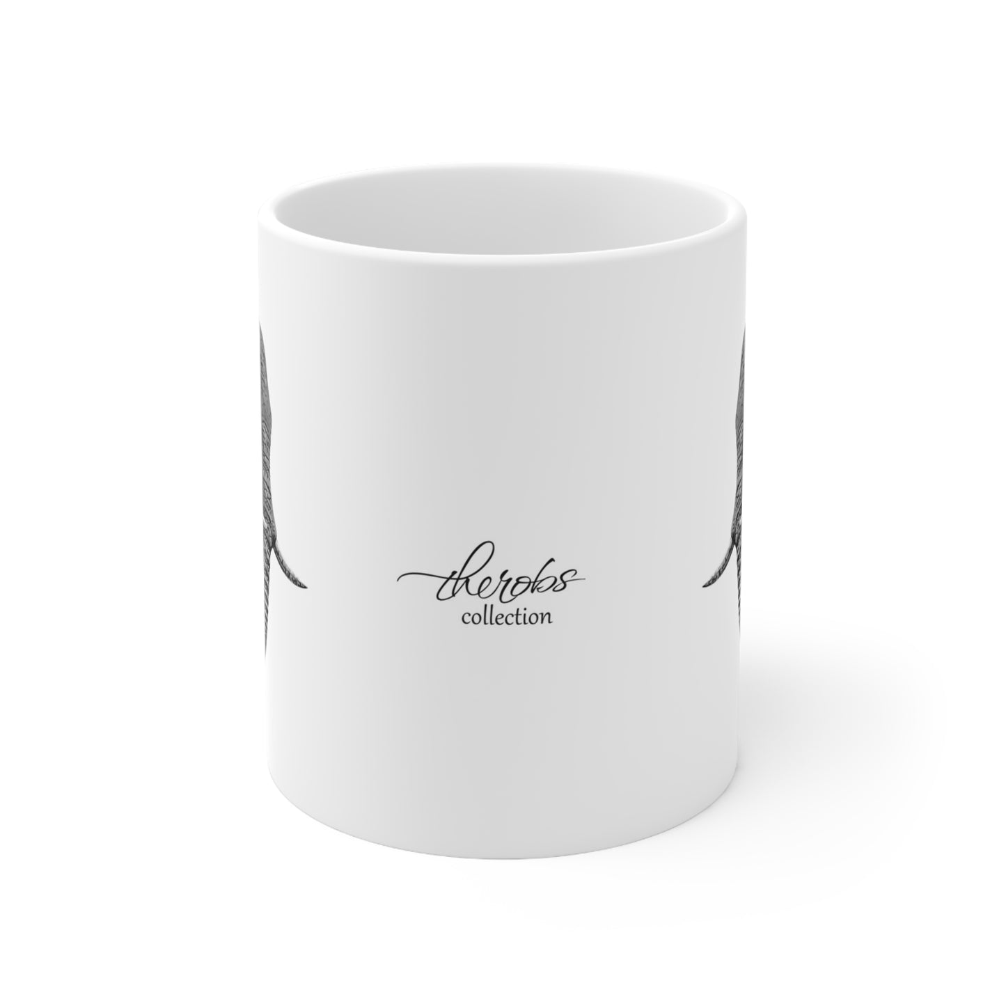 B&W Elephant Mug 2