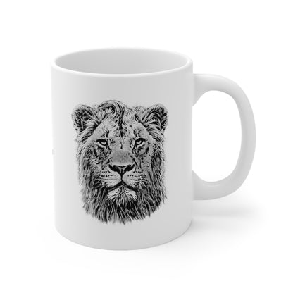B&W Lion Mug