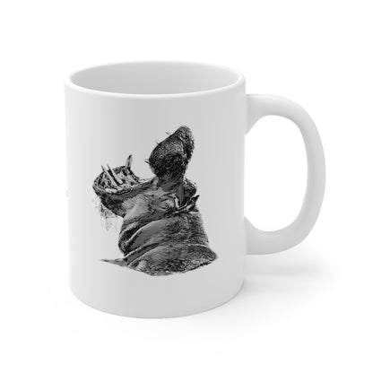 B&W Hippo Mug
