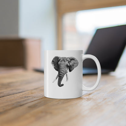 B&W Elephant Mug