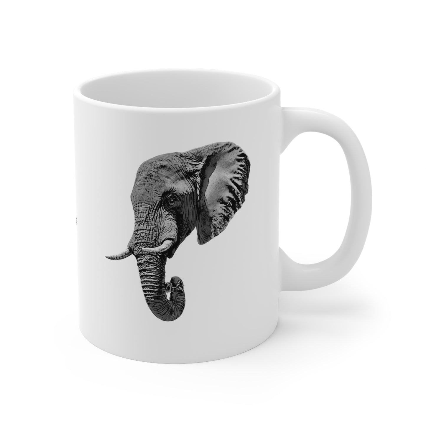B&W Elephant Mug 2