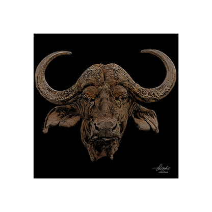 Cape Buffalo Fine Art Giclée Black Poster
