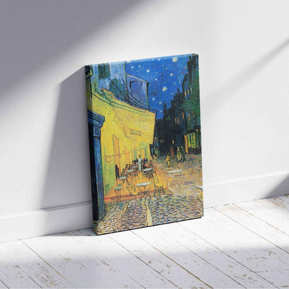 Cafe Terrace at Night - Vincent van Gogh - Framed Canvas Wall Art Print-2