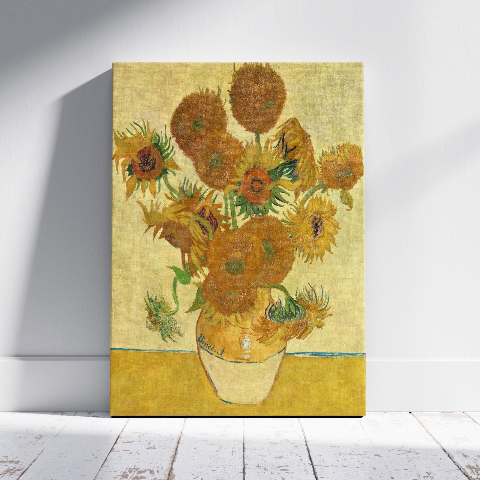 Sunflowers - Vincent van Gogh - Framed Canvas Wall Art Print-0