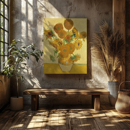 Sunflowers - Vincent van Gogh - Framed Canvas Wall Art Print-1