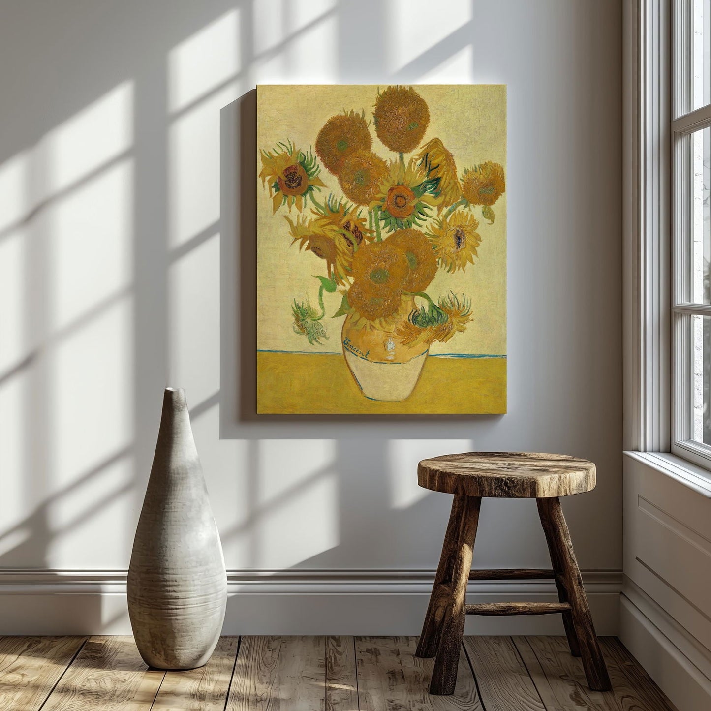 Sunflowers - Vincent van Gogh - Framed Canvas Wall Art Print-2