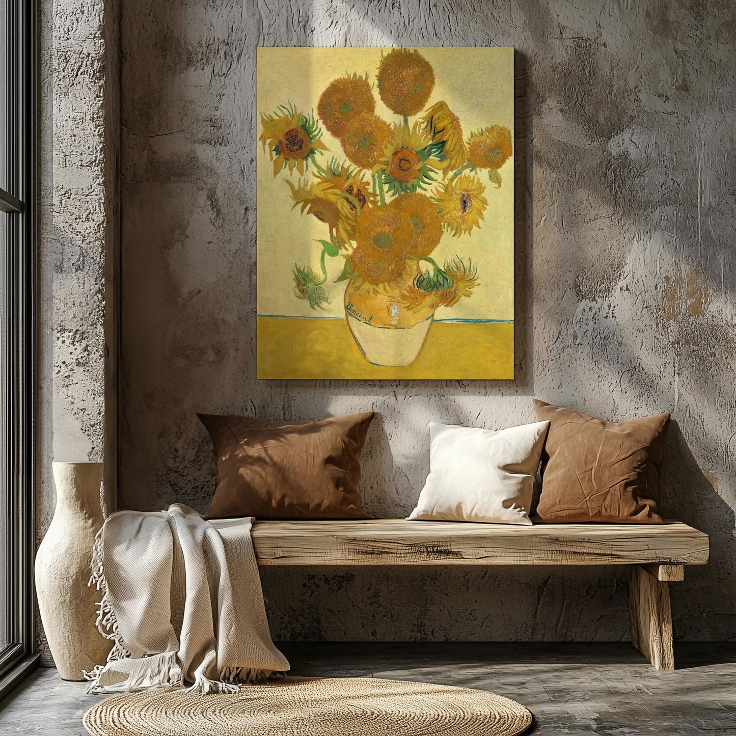 Sunflowers - Vincent van Gogh - Framed Canvas Wall Art Print-3