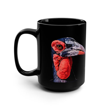 African Hornbill 15oz Black Ceramic Coffee Mug - HD Printing