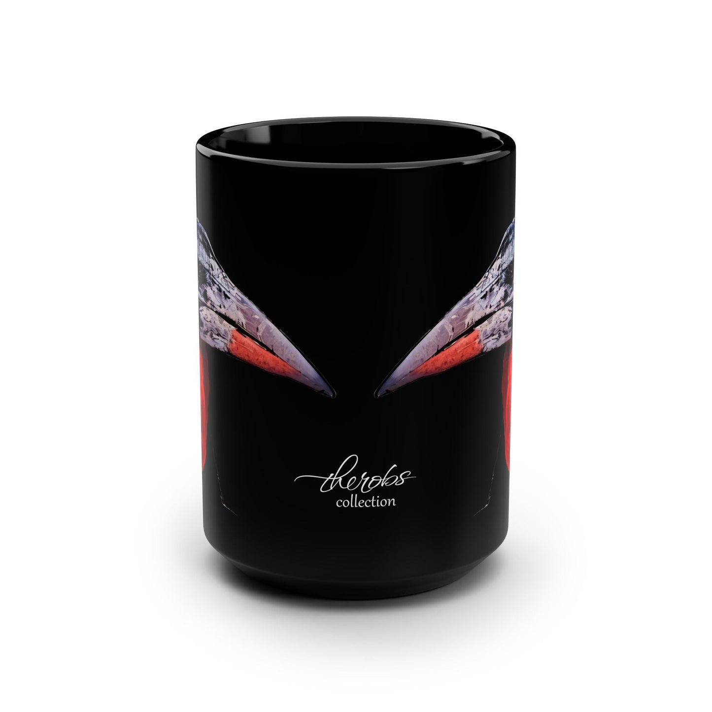 African Hornbill 15oz Black Ceramic Coffee Mug - HD Printing