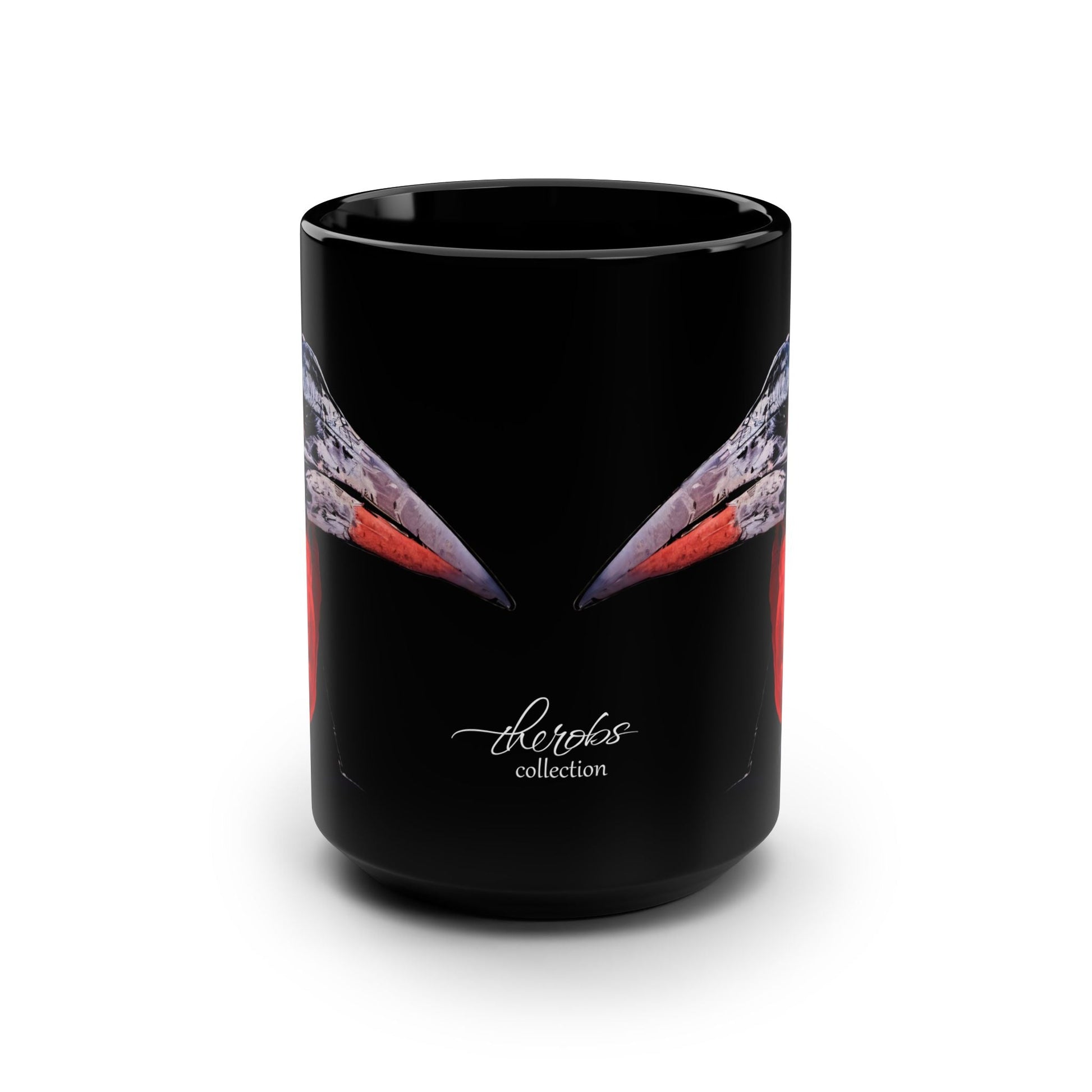 African Hornbill 15oz Black Ceramic Coffee Mug - HD Printing