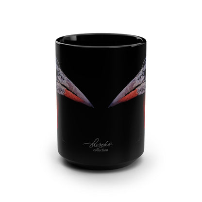African Hornbill 15oz Large Black Ceramic Mug - HD Printing