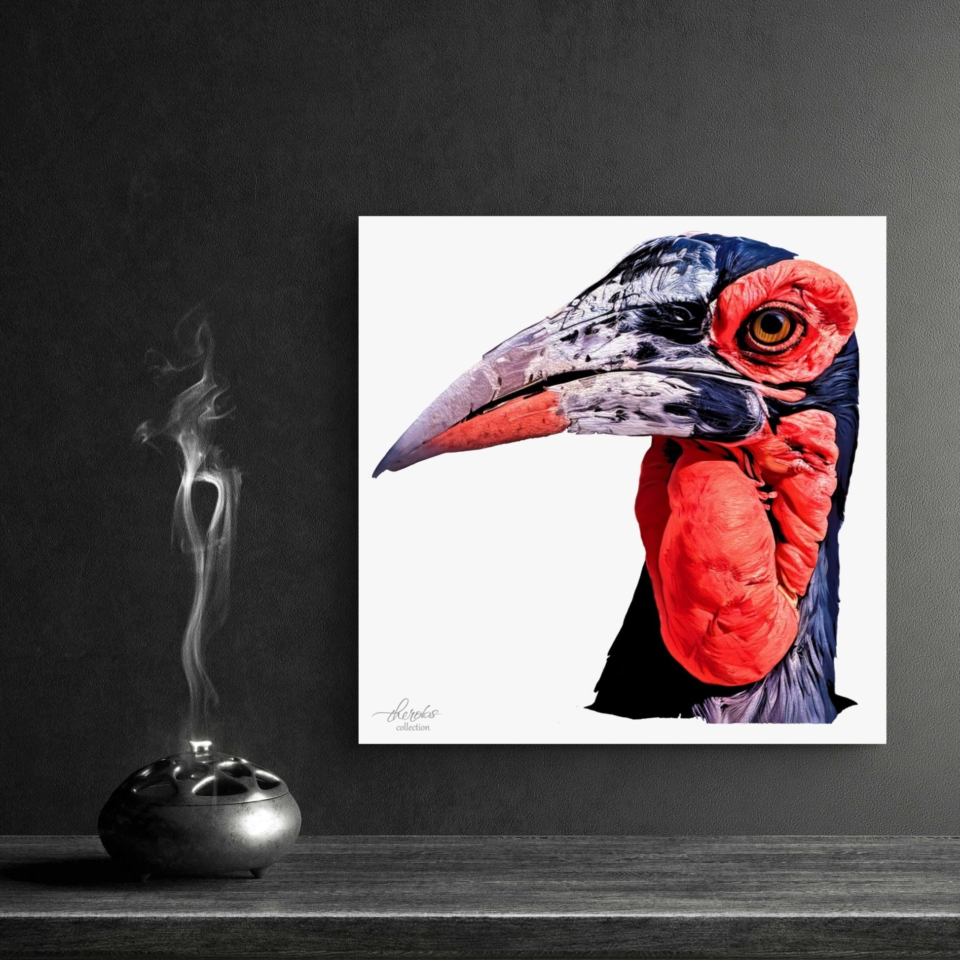 African Hornbill Fine Art Giclée Matte Poster - HD Printing