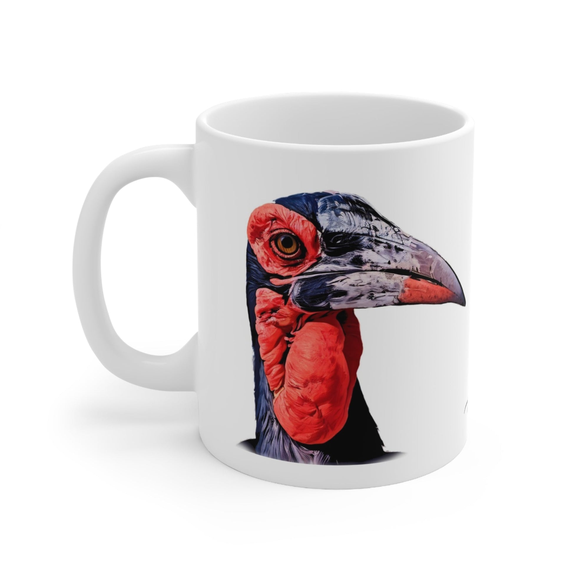 African Hornbill White Ceramic 11oz Mug - HD Printing