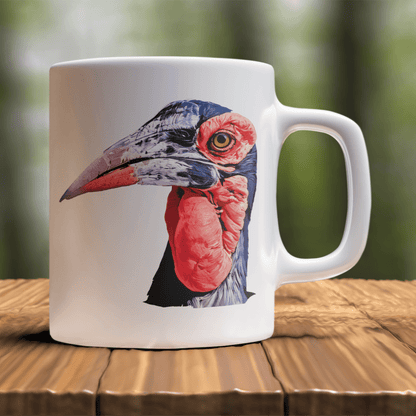 African Hornbill White Ceramic 11oz Mug - HD Printing