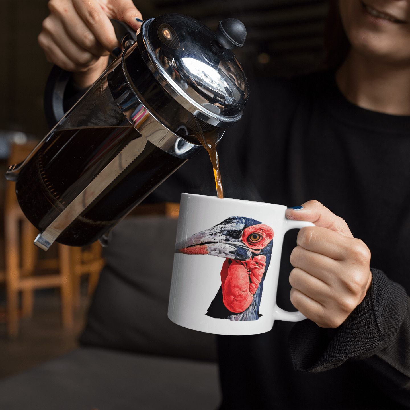 African Hornbill White Ceramic 11oz Mug - HD Printing