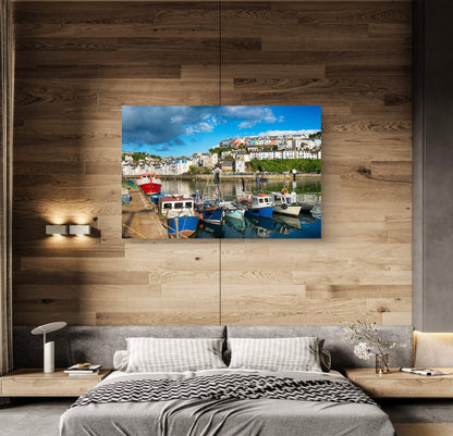 Brixham Harbour Silk Poster - HD Printing