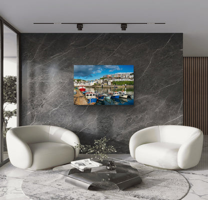 Brixham Harbour Silk Poster - HD Printing