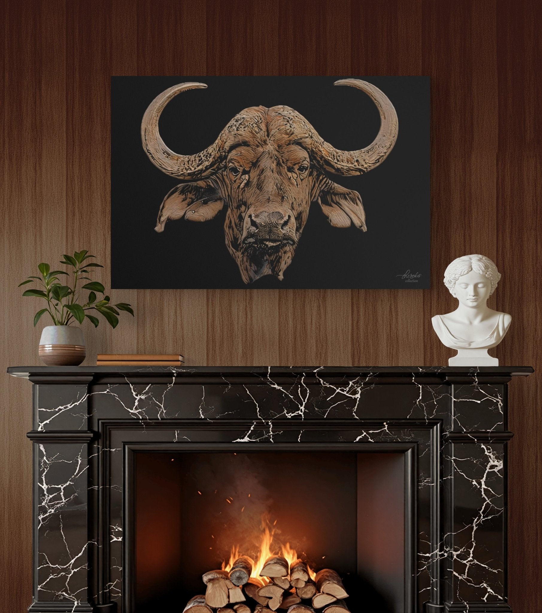 Buffalo Fine Art Giclée Matte Black Poster - HD Printing
