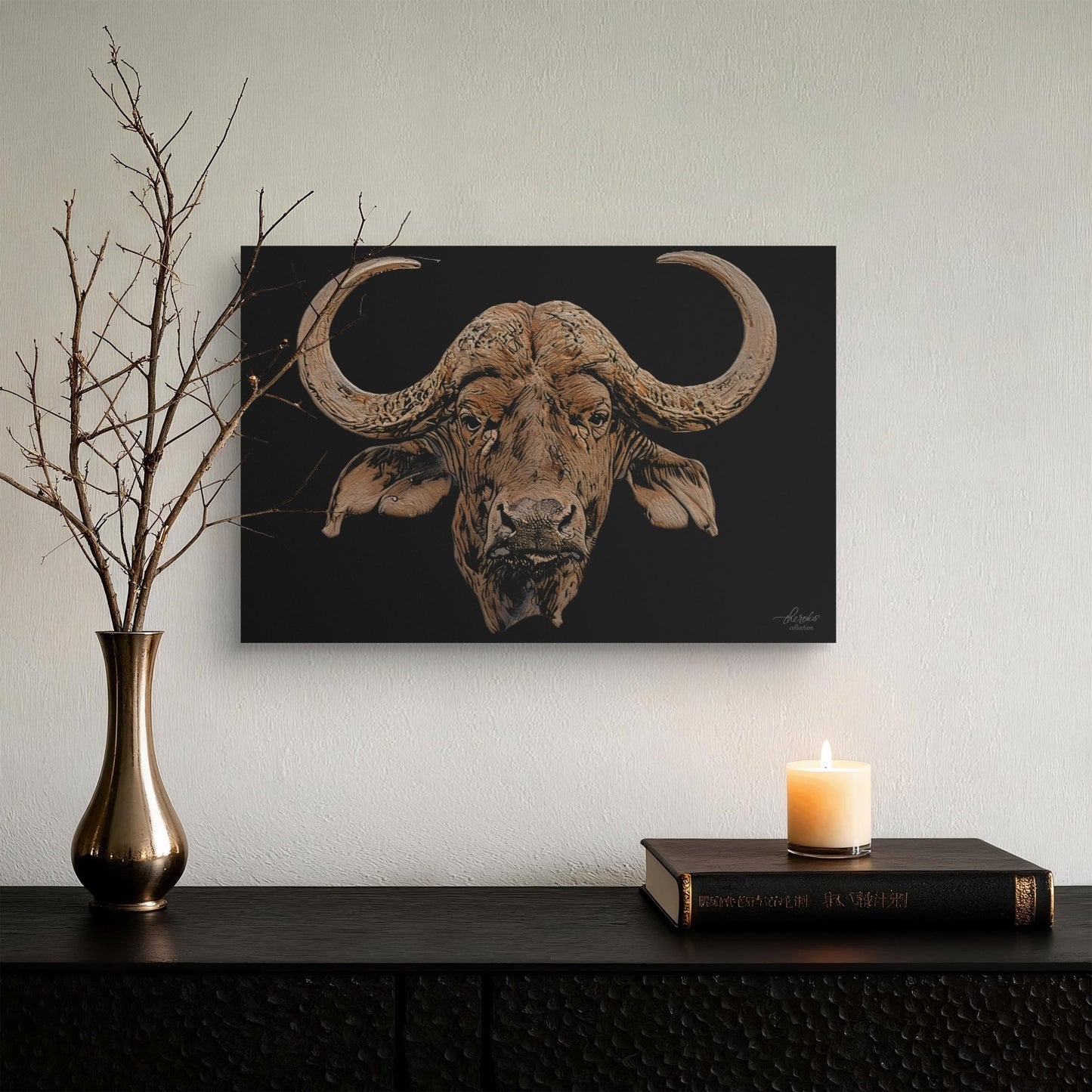 Buffalo Fine Art Giclée Matte Black Poster - HD Printing