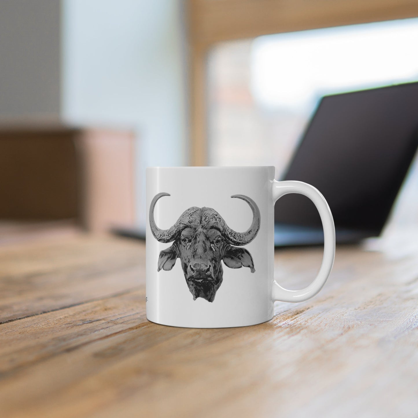 B&W Buffalo White Ceramic 11oz Mug - HD Printing