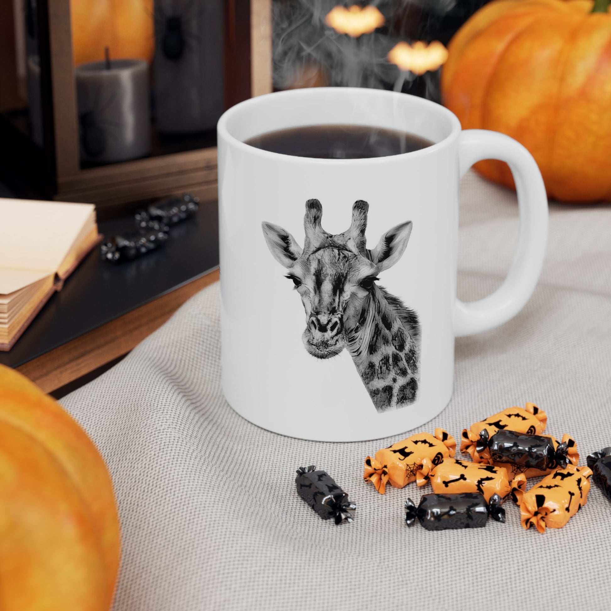 B&W Giraffe Mug - HD Printing