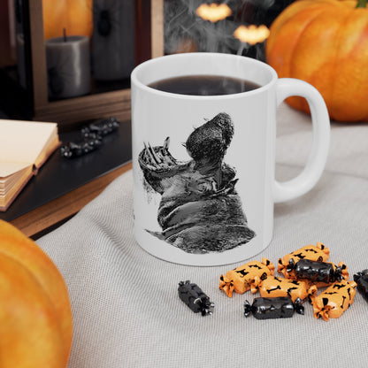 B&W Hippo White Ceramic 11oz Mug - HD Printing