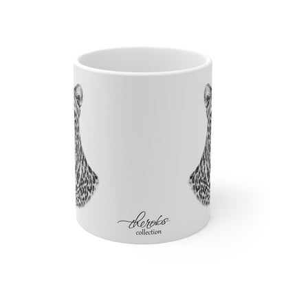 B&W Leopard White Ceramic 11oz Mug II - HD Printing
