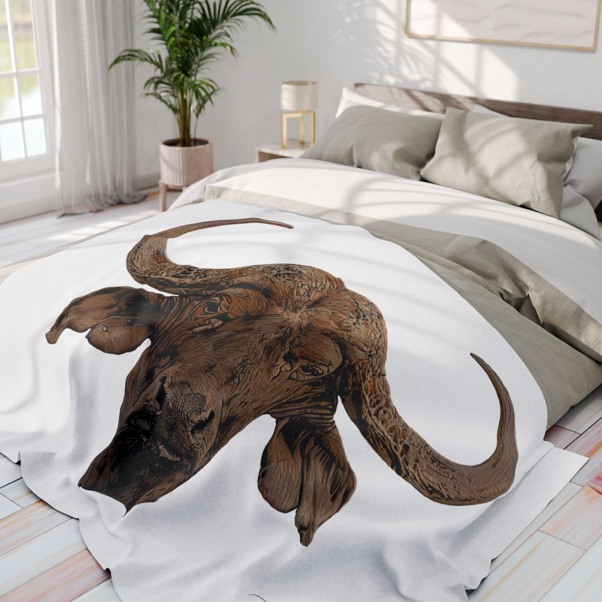 Cape Buffalo Cosy Arctic Fleece Blanket - HD Printing