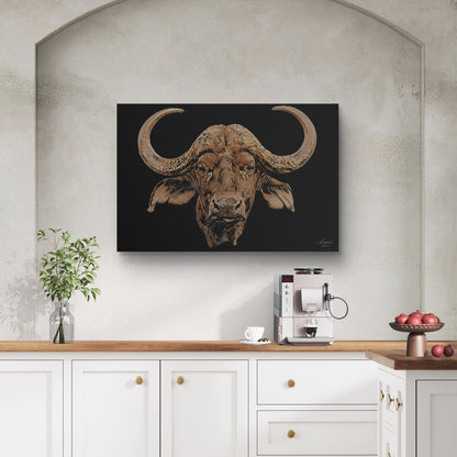 Cape Buffalo Indoor & Outdoor Black HD Silk Poster - HD Printing